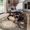 thumbnail image 1 of Rugs USA Taro Medallion Machine Washable Area Rug, 9' 6" x 13' 6", Taro Dark Brown, 1 of 7