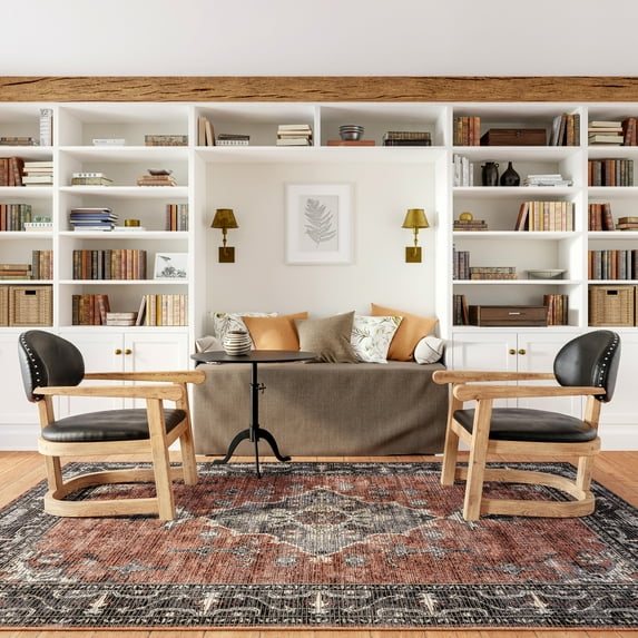 Rugs USA Wild Orchid Machine Washable Area Rug, 3' x 5', Wild Orchid Brick