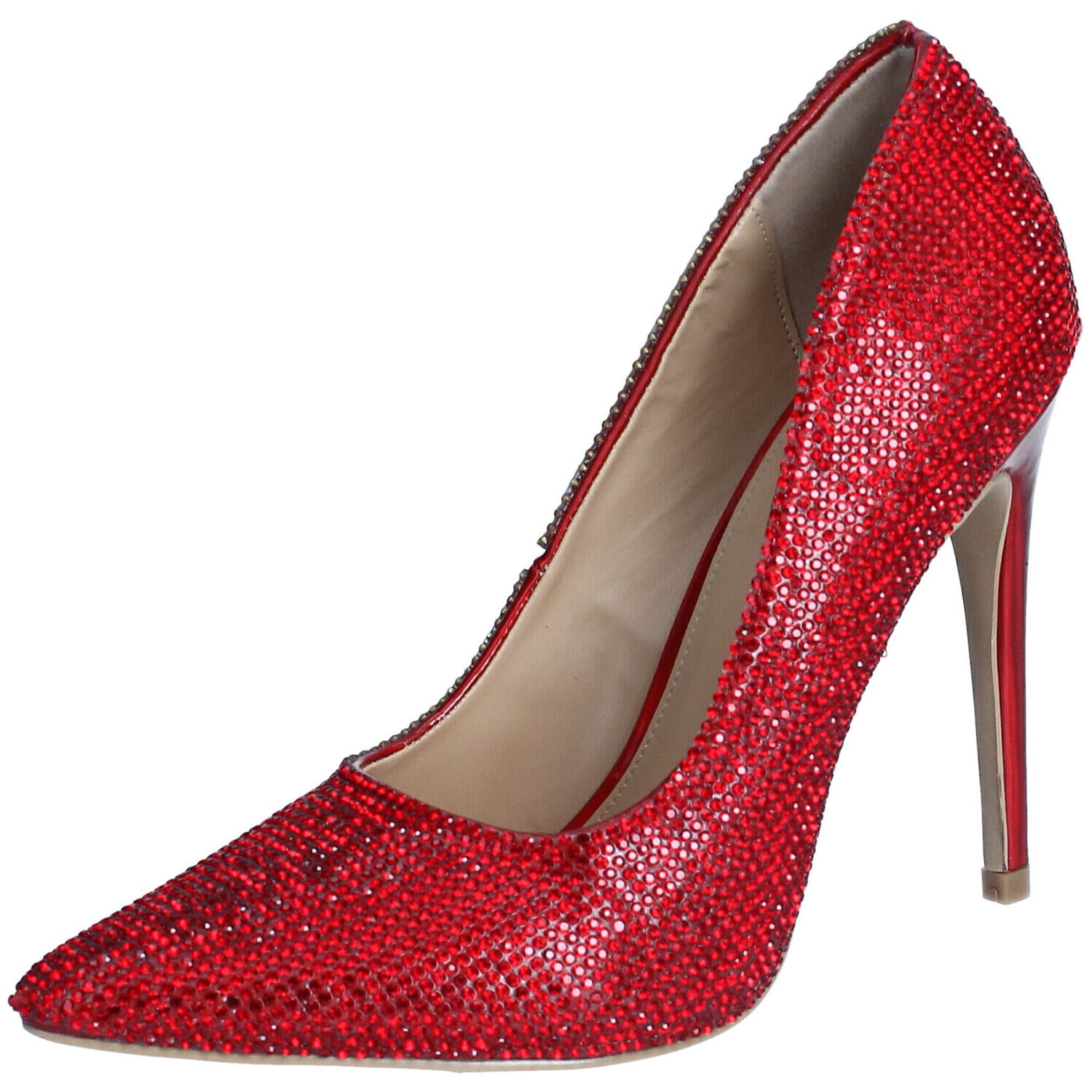 Stiletto Amazon Red Heels Lauren Lorraine Dori Rhinestone Pointed