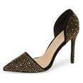 thumbnail image 1 of Lauren Lorraine Sari Black Crystal Embellished d'Orsay Pump Formal Pointed Toe (6), 1 of 6