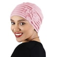 thumbnail image 1 of Lauren Luxury Fleece Beanie Women's Hat Cancer Headwear Chemo Cap Ladies Winter (Pink), 1 of 1