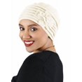 thumbnail image 1 of Lauren Luxury Fleece Beanie Women's Hat Cancer Headwear Chemo Cap Ladies Winter  (Winter White), 1 of 1