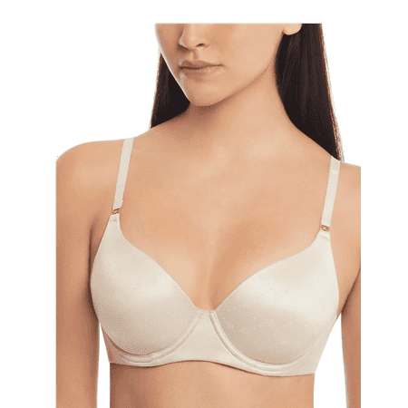 Lauren Ralph Comfort Collection Repeat-Logo Wireless T-Shirt Bra – Size 36B, Beige