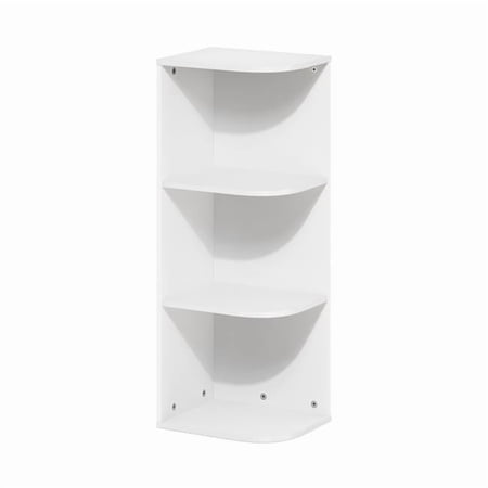 Lauren Ralph Lauren 3 Tier Contemporary Corner Bookcase, Wood White
