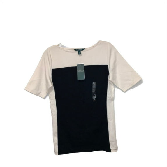 Lauren Ralph Lauren BLACK Women's S/S Top, US Medium