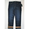 thumbnail image 1 of Lauren Ralph Lauren BLUE Women's Gold Soutache Straight Ankle Jeans US 8, 1 of 4