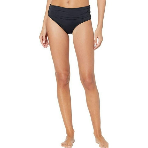Lauren Ralph Lauren Beach Club Solids Wider Shirred Banded Hipster Black 6