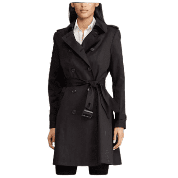 Lauren Ralph Lauren Belted Trench Coat Black S