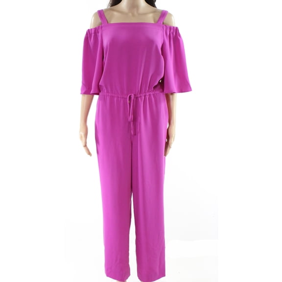 Lauren Ralph Lauren Cold-Shoulder Drawstring Jumpsuit Spring Begonia 8