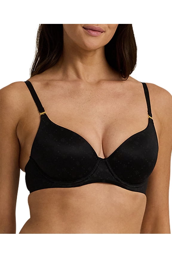 Comfort Collection Repeat-Logo T-shirt Bra, 4L0016 - Black, Size 36B