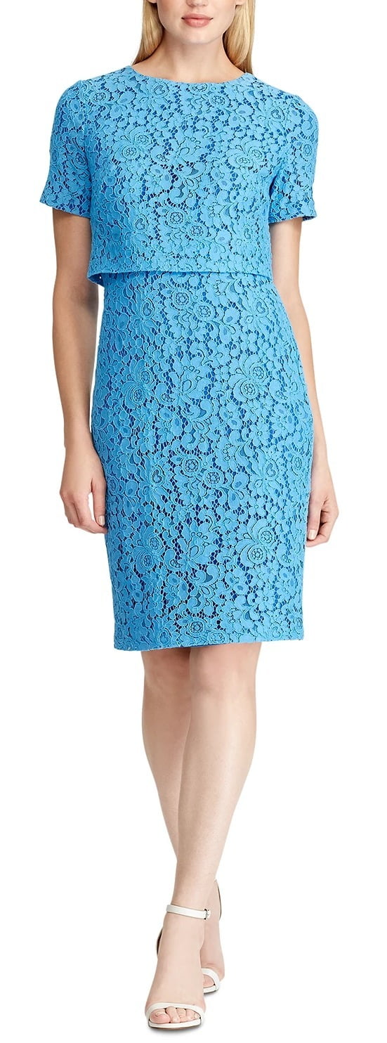 Lauren Ralph Lauren EOS BLUE Women's Floral Lace Popover Dress, US 8 - Walmart.com Lauren Ralph Lauren EOS BLUE Women's Floral Lace Popover Dress, US 8 - Walmart.com