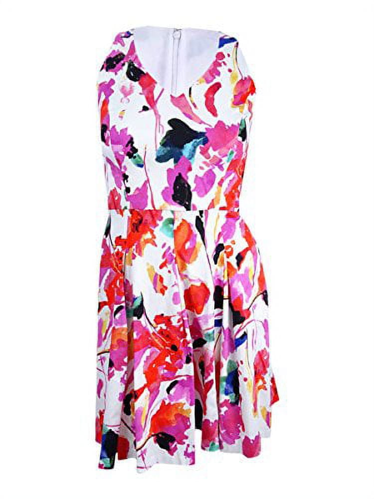Lauren Ralph Lauren Floral-print Fit & Flare Dress - White/Pink 6
