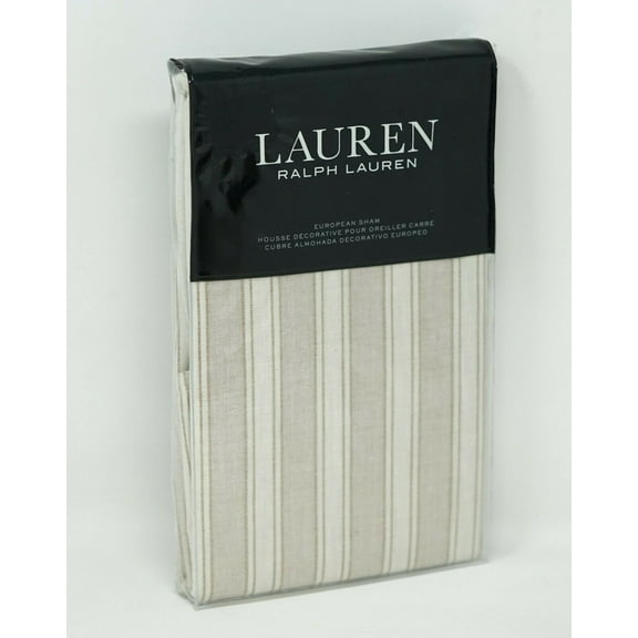Lauren Ralph Lauren Graydon Bold Stripe 212 TC Pillow Sham - EURO - Dune Linen
