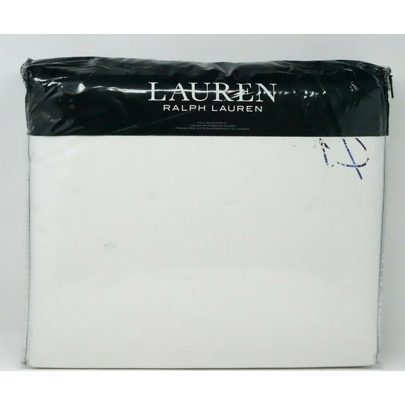 Lauren Ralph Lauren Graydon Cotton "+" Stitching Rustic Quilt FULL QUEEN White