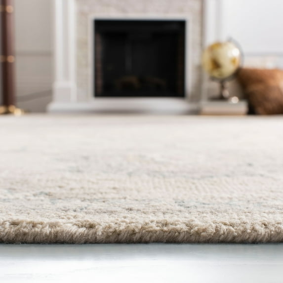 Lauren Ralph Lauren Handmade Gunnhild Wool Rug Ivory/Beige 2'3" x 8' Runner Handmade 8' Runner Indoor Beige Runner Vintage