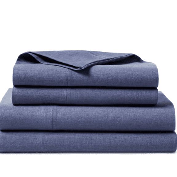 Lauren Ralph Lauren Kent Cotton-Linen Sheet Set, King - Navy