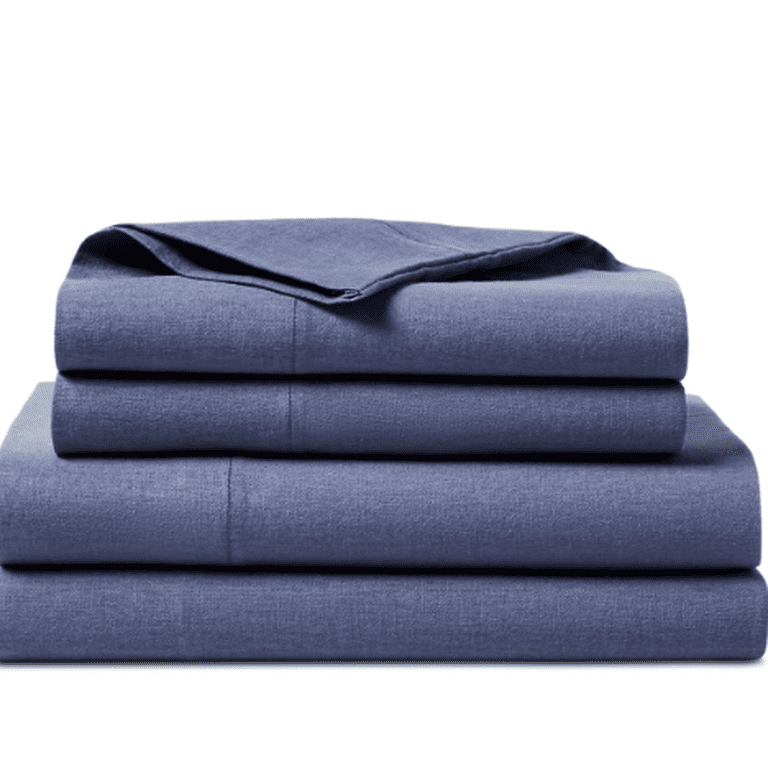 Lauren Ralph Lauren Kent Cotton-Linen Sheet Set, King Navy