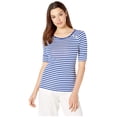 thumbnail image 1 of LAUREN Ralph Lauren Striped Cotton Top (Multi 1) Women's Blouse, 1 of 1