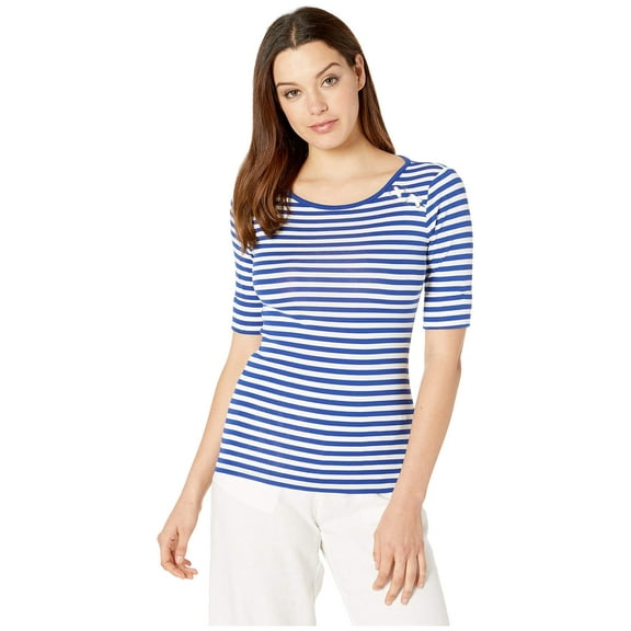 LAUREN Ralph Lauren Striped Cotton Top (Multi 1) Women's Blouse