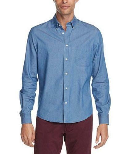 Men's Casual Stretch Shirt Indigo 16-16.5