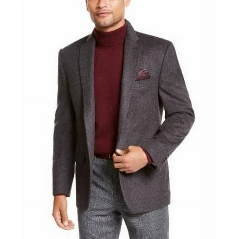 Lauren Ralph Lauren Luxury Wool/Cashmere-Blend Classic-Fit Sport Coat:  36R/Gray 