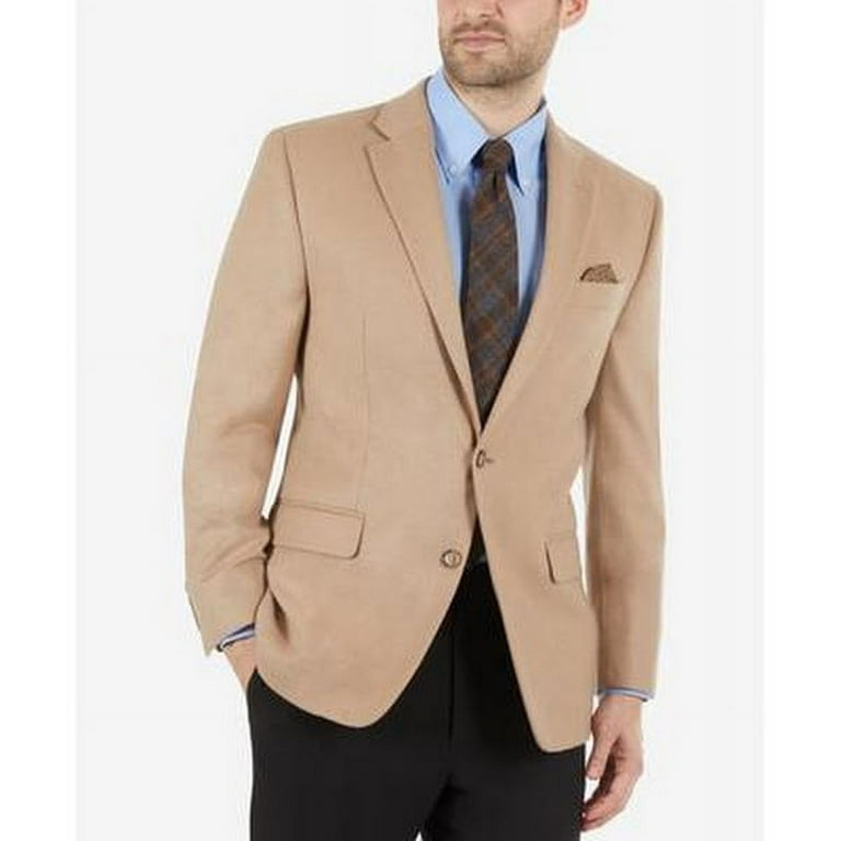 Lauren Ralph Lauren Luxury Wool Cashmere Blend Classic Fit Sport Coat 38L Camel