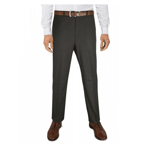 Lauren Ralph Lauren Men's Dress Pants 34 x 32T Brown Plaid Ultra Flex Slacks