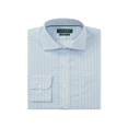 thumbnail image 1 of Lauren Ralph Lauren Men's Slim-Fit Non-Iron Stretch Poplin Check Dress Shirt Gray Size 14.5X32-33, 1 of 3