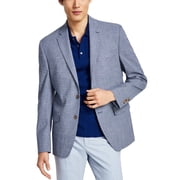 Lauren Ralph Lauren Mens Classic-Fit Mini Check Sport Coat 42 Long Grey/Blue NWT
