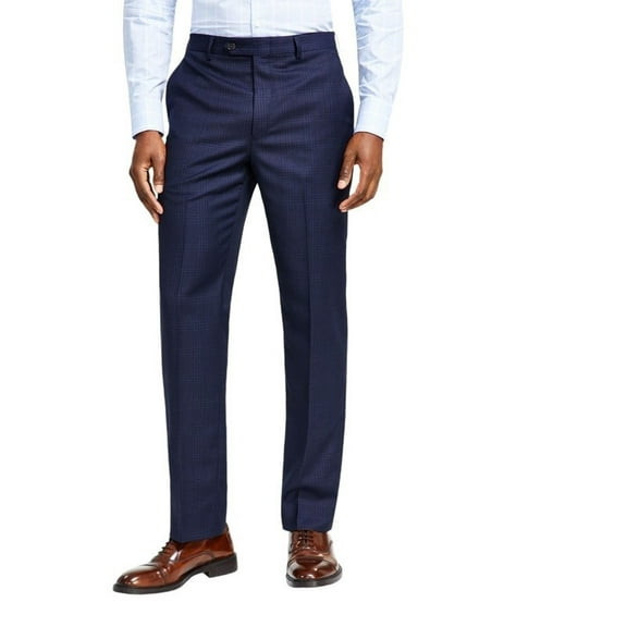 Lauren Ralph Lauren Men's Classic-Fit Stretch Flat Front Suit Pants Navy B4HP (40,32 in)