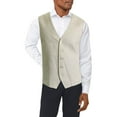 thumbnail image 1 of Lauren Ralph Lauren Mens Hitchcock Linen Suit Separates Suit Vest Beige L, 1 of 2