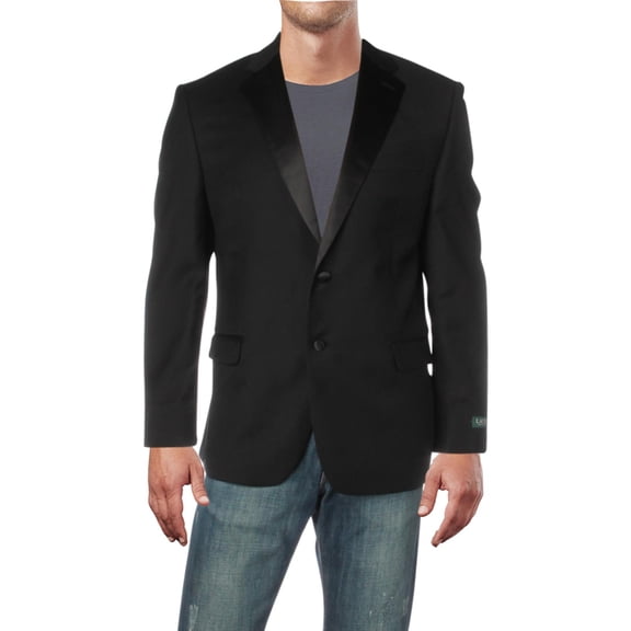 Lauren Ralph Lauren Mens Lansing Lined Wool Two-Button Suit Jacket