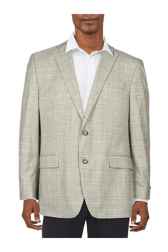 Mens Lexington Classic Fit Plaid Suit Jacket