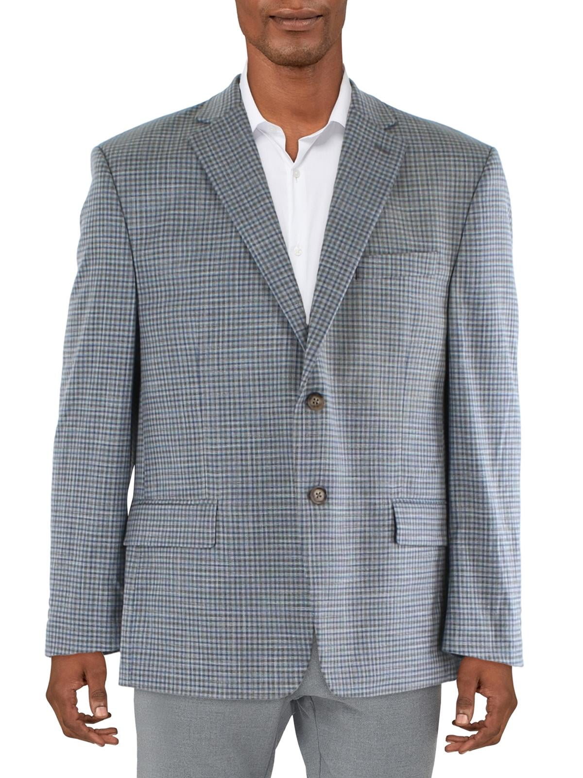 Lauren Ralph Lauren Men's Lexington Wool Blend Plaid Two-Button Blazer Blue Size 50 R/M37.5