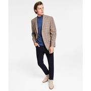 Lauren Ralph Lauren Mens Wool Classic-Fit Ultraflex Plaid Blazer Beige B4HP $375 Long,Regular,46