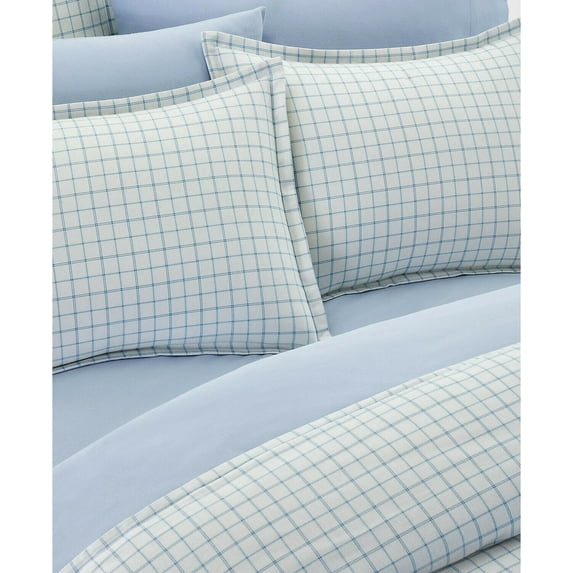 Lauren Ralph Lauren Millerton Plaid Flannel Pillowcase Pair, King, Navy, King