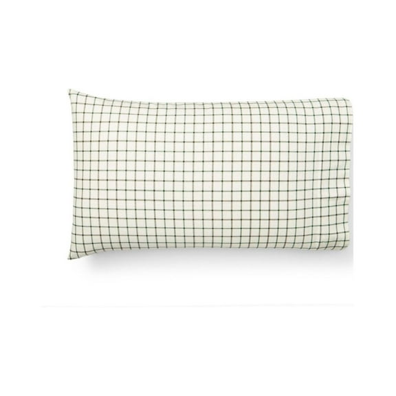 Lauren Ralph Lauren Millerton Plaid Flannel Pillowcase Pair, Standard Bedding, Green, 32 L x 20 W