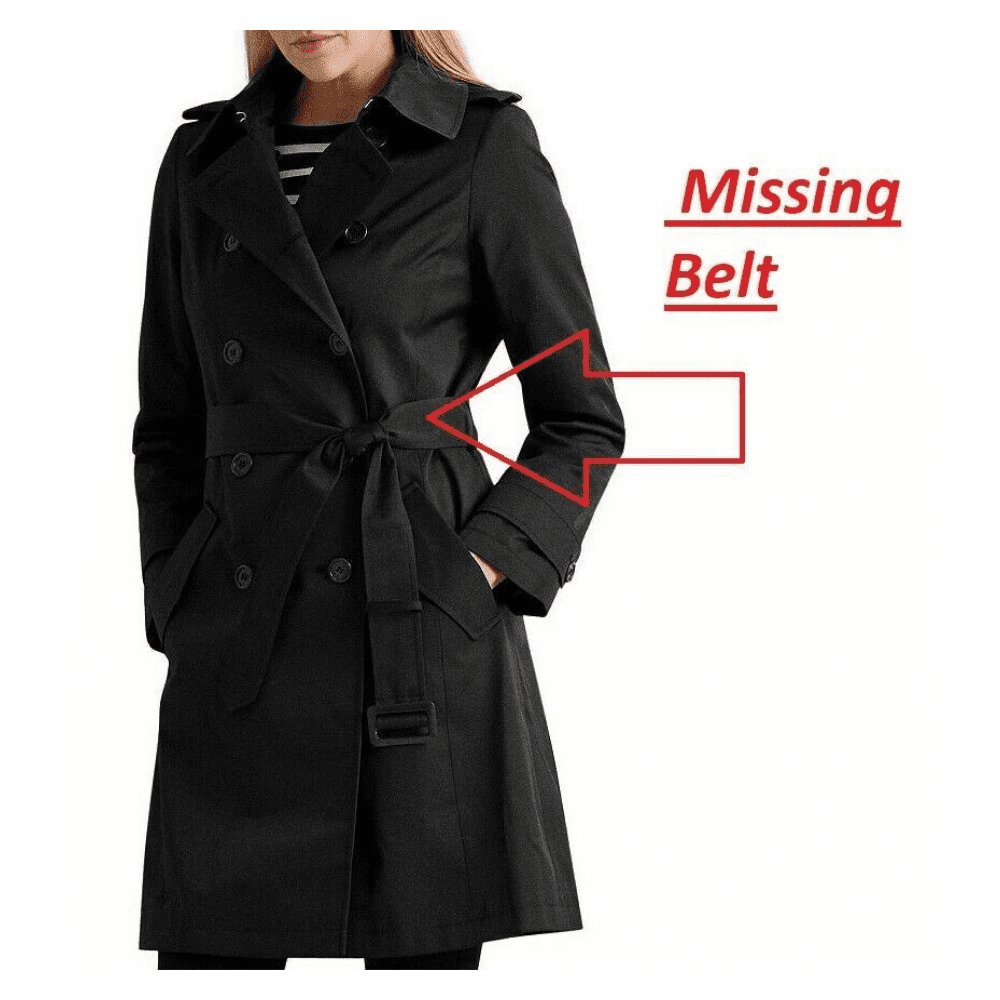 Lauren Ralph Lauren (Missing Belt) Water Resistant Trench Coat, XL