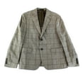 thumbnail image 1 of Lauren Ralph Lauren NEW Brown Mens 40 R Windowpane Two Button Blazer, 1 of 2
