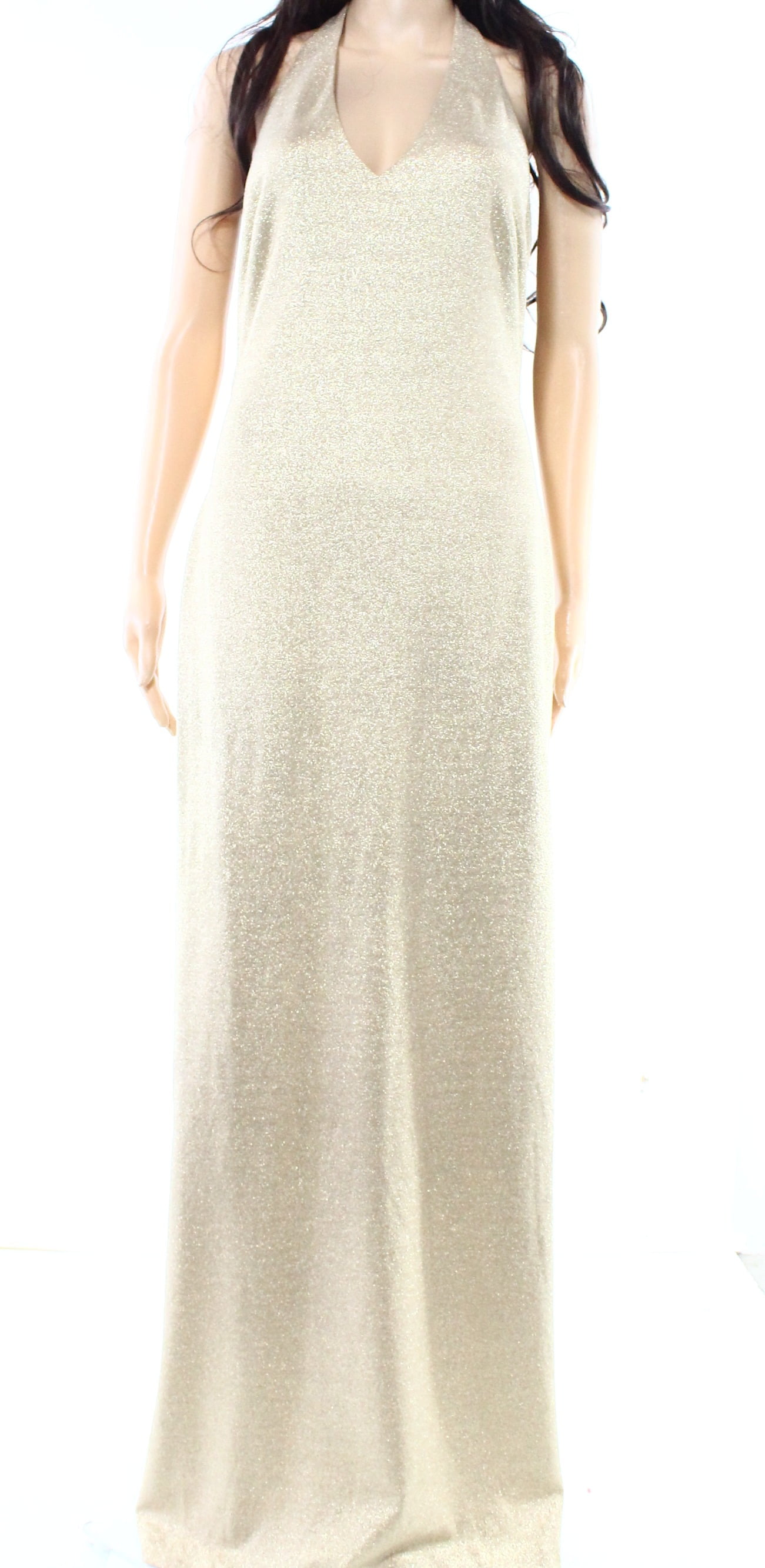 halter dress beige BEIGE HALTER RUFFLE DRESS medium main image 1