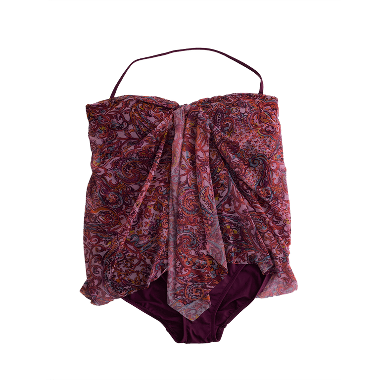 Shirred Bandeau in Plum Shirred Bandeau in Plum