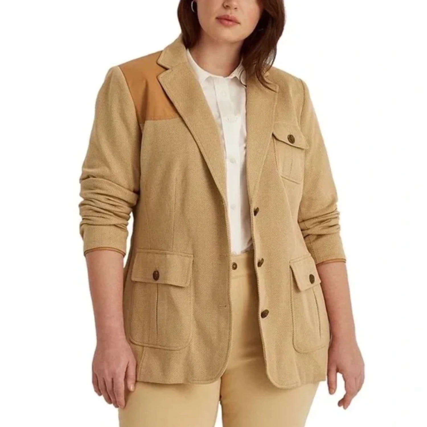 Plus size ralph lauren deals blazer