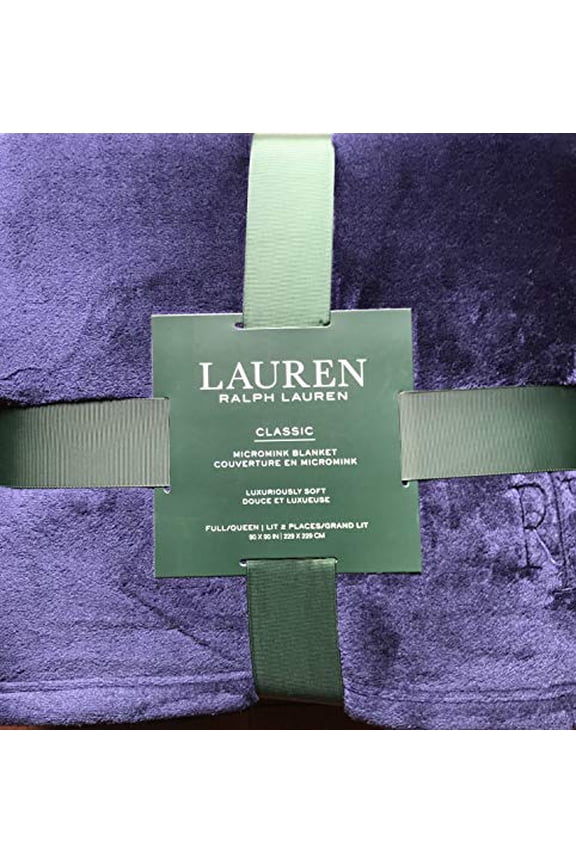 Plush Micromink Blanket - Navy - Queen / Full