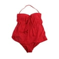 thumbnail image 1 of Lauren Ralph Lauren  Red Flyaway Tummy-Control One-Piece Swimsuit 12, 1 of 3