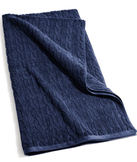 Lauren Ralph Lauren Sanders Cable Bath Towel, 30" x 56"