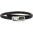 thumbnail image 1 of Lauren Ralph Lauren Skinny Reversible Belt, Charcoal L, 1 of 4