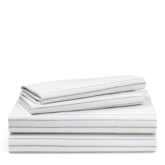Lauren Ralph Lauren Spencer Stripe Sheet Set, Queen - Stone Grey
