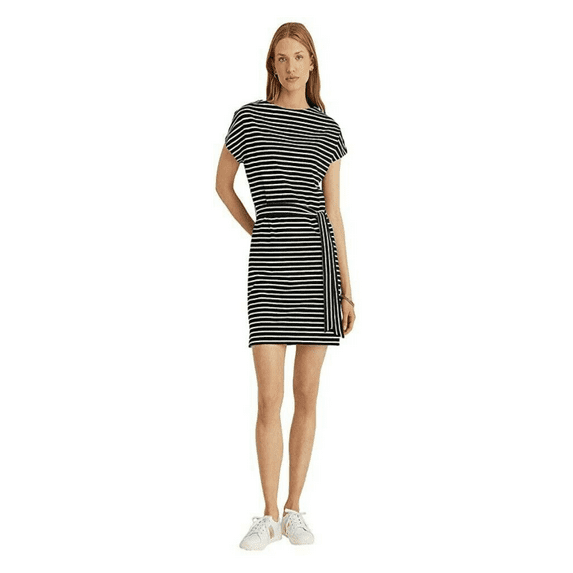 Lauren Ralph Lauren Striped Cotton Jersey T-Shirt Dress, XL