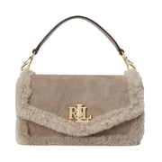 Lauren Ralph Lauren Suede Small Tayler Crossbody Bag, Truffle