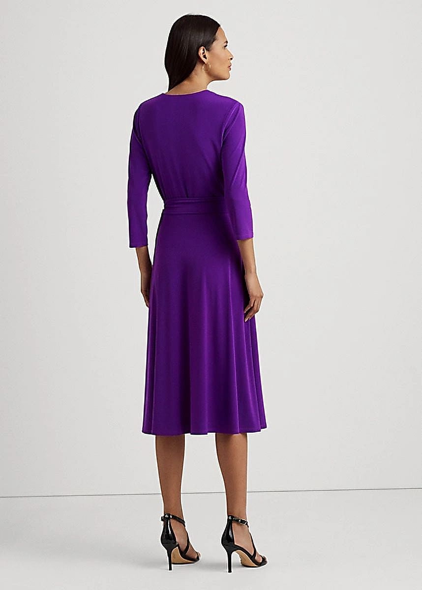 ワンピース LAUREN RALPH LAUREN LAUREN RALPH LAUREN Dress Lauren Ralph Lauren Surplice Jersey Dress, Purple, 16